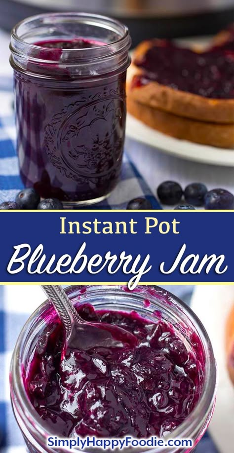 Make Jam, Blueberry Jam Recipe, Jam Recipes Homemade, Best Instant Pot Recipe, Blueberry Jam, Jam Recipe, How To Make Jam, Jelly Recipes, Blueberry Recipes