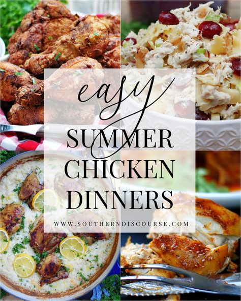 Summer Meals With Chicken, Summer Chicken Dinner Ideas, Chicken Summer Meals, Chicken Dish For Party, Easy Summer Chicken Dinners, Summer Chicken Dinner Recipes, Chicken Summer Recipes, Easy Summer Chicken Recipes, Summer Dinner Chicken