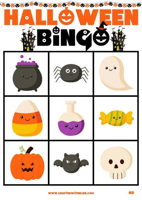 Preschool Halloween Games, Kindergarten Halloween Party, Bible Bingo, Halloween Bingo Printable, Bingo Pictures, Preschool Halloween Party, Halloween Bingo Game, Halloween Bingo Cards, Halloween Activities Preschool