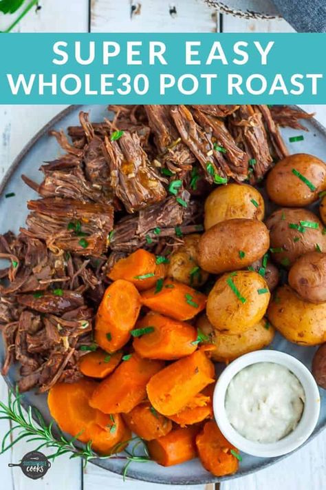 Pot Roast Pressure Cooker, Paleo Pot Roast, Pressure Cooker Pot Roast, Roast Crockpot, Instant Pot Pot Roast, Cooking A Roast, Whole30 Dinners, Whole 30 Diet, Recipes Fall