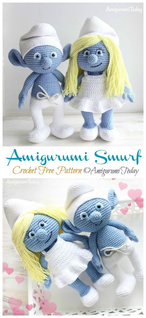 Amigurumi Smurf Crochet Free Patterns - Crochet & Knitting Disney Amigurumi, Amigurumi Today, Crochet Free Patterns, Crochet Toys Free Patterns, Animal Amigurumi, Easy Amigurumi, Crochet Toys Free, Easy Crochet Animals, The Smurfs