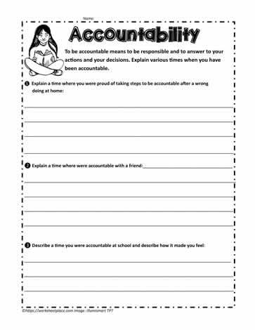 Worksheets for Accountability Accountability Worksheets Free Printable, Social Emotional Learning Worksheets, Accountability Activities, Accountability Worksheets, Taking Accountability, Therapeutic Worksheets, Group Therapy Activities, Behavior Reflection, Counseling Worksheets