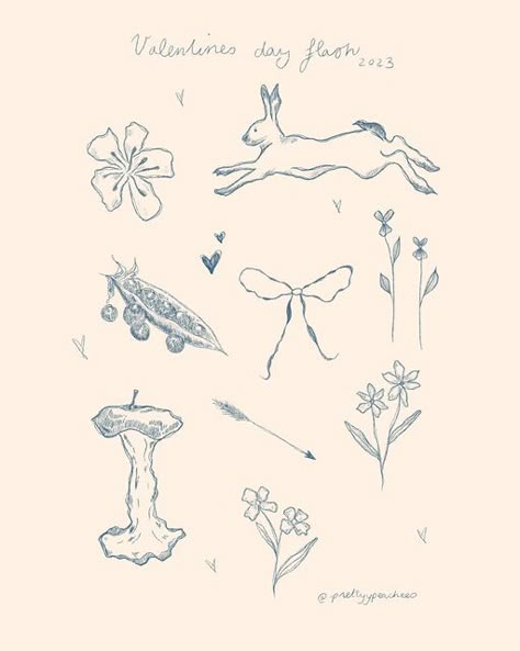 Floral Tattoo Flash Sheet, Toile Tattoo, Valentine’s Day Tattoo, Valentines Day Tattoo, Valentines Tattoo, Valentine Tattoo, Tattoo Collage, Ceramic Tattoo, Soft Tattoo