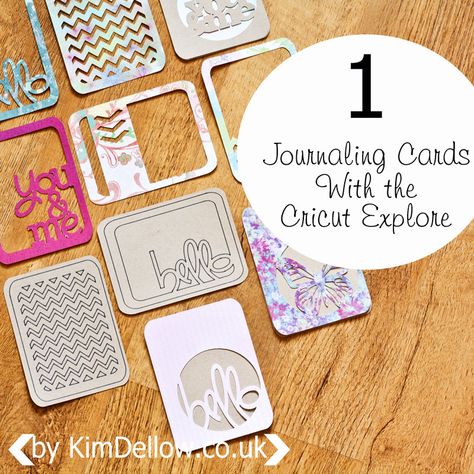 Journaling Cards With the Cricut Explore Diy Journaling, Cards Tutorial, Project Life Printables, Cricut Cuttlebug, Reading Diy, Cricut Explore Projects, Project Life Layouts, Project Life Cards, Cricut Expression