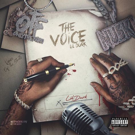 AD Dezign on Instagram: “@lildurk - "The Voice" 🎙 • Designed by AD Dezign. - First type of artwork like that where I used my actual hands photos! (I know it might…” Lil Durk Artwork, Lil Durk Album Cover Poster, Lil Durk Album Cover, Fast Money Online, Storm Wallpaper, Rap Album Covers, Oneplus Wallpapers, Hands Photos, Music Poster Ideas