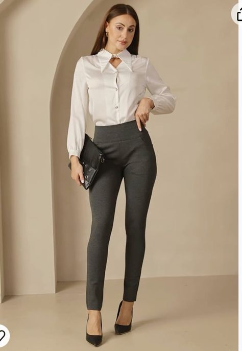 heipeiwa Women's Dress Pants Skinny High Waist Pull on Pants with Pockets Comfort Stretch Slim Fit Work Pants Pencil Pants Outfit, Slacks Outfit, Women's Dress Pants, Work Pants Women, Office Pants, Trousers For Women, Pants With Pockets, Slim Fit Trousers, Slim Fit Pants