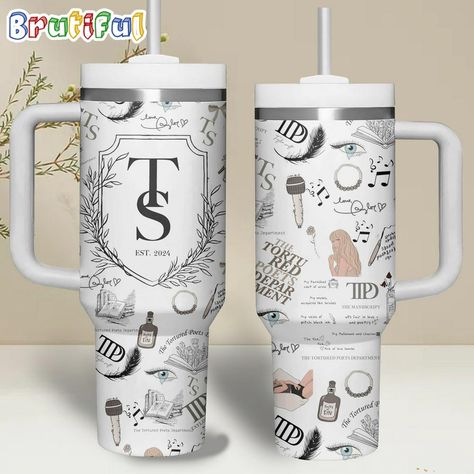 Taylor Swift Stanley Cup, Taylor Swift Images, Taylor Swift Christmas, Taylor Swift Merchandise, Commuting To Work, Tumbler Handle, Taylor Swift Birthday, All Disney Princesses, Taylor Swift Cute