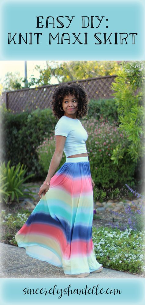 Sew A Maxi Skirt, Long Skirt Diy Pattern, Easy Plus Size Skirts To Sew, Plus Size Maxi Skirt Pattern Free, Knit Skirt Sewing Pattern, Maxi Dress To Skirt Diy, Long Skirts Patterns, Easy Maxi Skirt Pattern, Knit Maxi Skirt Pattern