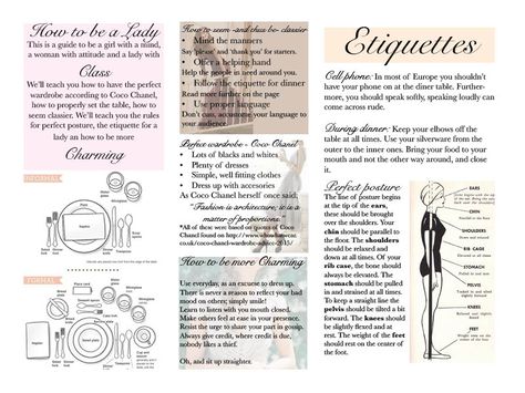 How to be a Lady - how to be ladylike a guide based on pins Guide To Elegance, How To Be A Proper Lady, How To Be A Traditional Woman, 1800s Etiquette, Royal Ettiquet, Etiquette And Manners Woman Being A Lady, How To Become A Lady, Noble Etiquette, How To Be Like Aurora