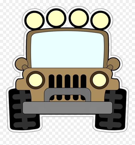 Jungle Jeep Safari Theme, Safari Jeep Clipart, Jeep Cartoon, Jeep Clipart, Safari Car, Safari Clipart, Pink Safari, Safari Jeep, Jungle Thema