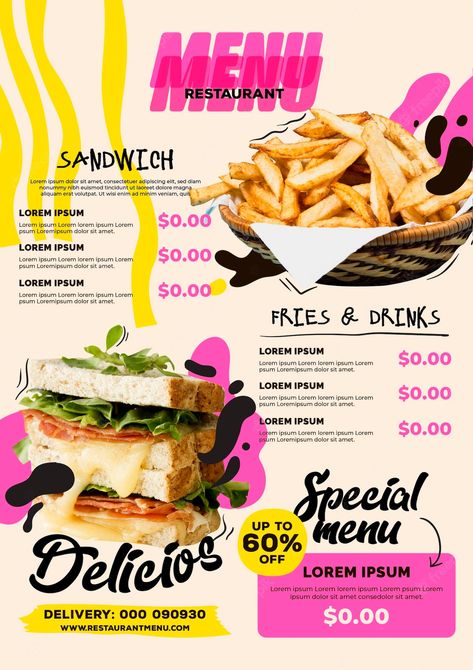 Cafe Menu Ideas Food, Cool Menu Design, Cute Menu Design, Menu Food Design, Menu Ideas Design, Cafe Menu Ideas, Modern Restaurant Menu Design, Graphic Design Restaurant, New Menu Design