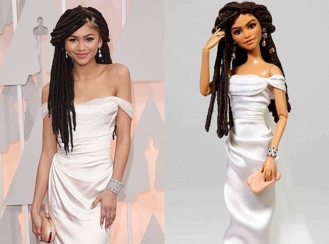 Zendaya Barbie Doll, Zendaya Barbie, Royal Wedding Outfits, Celebrity Barbie Dolls, Chloe Kim, Celebrity Dolls, Barbie Sets, Barbie Fashionista Dolls, Iconic Dresses