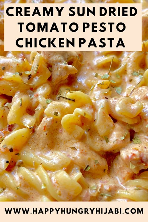 This creamy sun dried tomato pesto chicken pasta is ready in 20 minutes & delicious! Sundried Tomato Pesto Pasta Salad, Recipes With Sundried Tomato Pesto, Creamy Tomato Pesto Pasta, Sundried Pesto Pasta, Recipes With Sun Dried Tomato Pesto, Sun Dried Tomato Sauce Recipe, Sundried Tomato Pesto Chicken, Sun Dried Tomato Pesto Recipe, Sun Dried Tomato Pesto Chicken