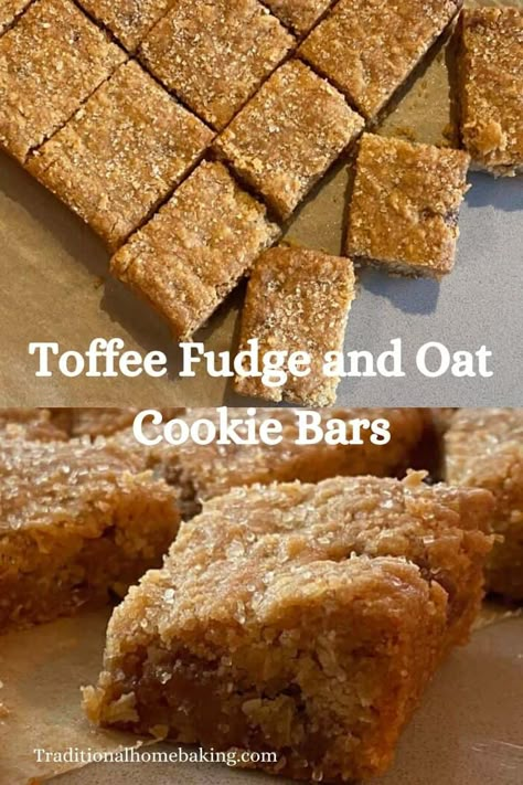 Oat Traybake, Biscoff Flapjack, Toffee Fudge, Flap Jacks, Traybake Cake, Concrete Cake, Sweet Slices, Oat Bar Recipes, Slice Recipes