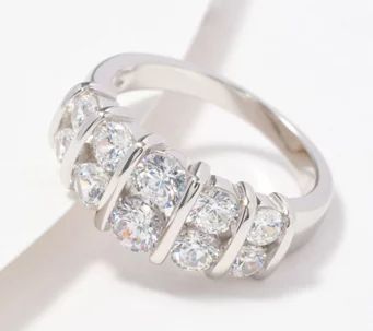 sterling diamonique Search Results - QVC.com Diamonique Rings, Rings Bands, Diamond Rings Design, Simulated Diamond Rings, Commitment Ceremony, Nail Growth, Family Jewels, Growth Tips, Sterling Silver Rings Bands