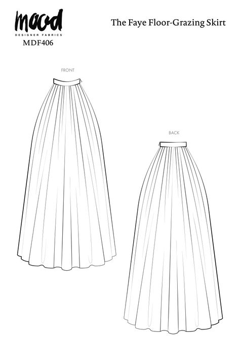 Maxi Skirt Patterns Sewing Free, Free Robe Pattern Sewing, Free Skirt Patterns For Women Sewing, Free Maxi Skirt Pattern, Princess Skirt Pattern, Long Skirt Tutorial, Alternative Sewing Patterns, Mood Pattern Free, Maxi Skirt Pattern Sewing