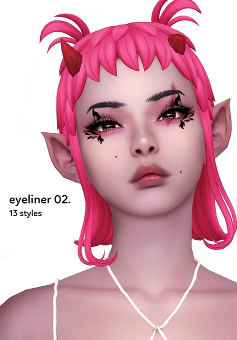 Makeup Cc, Alt Clothes, Alt Makeup, Goth Hair, Sims 4 Cc Makeup, Sims 4 Expansions, Sims 4 Dresses, Sims 4 Mm, Pink Skin