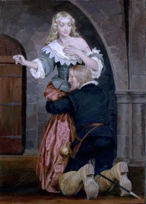 Gordeev, Denis - Man Kneeling & Hugging Woman Denis Gordeev, Milady De Winter, Man Kneeling, The Other Woman, Learning To Draw, Three Musketeers, The Three Musketeers, Louis Xiv, Book Illustrations