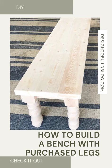 Easy DIY bench tutorial. How to build a modern farmhouse bench for your entryway, dining room, bedroom or great for outdoors too! Dining Bench Diy, Dinning Room Bench, Easy Diy Bench, Farmhouse Bench Plans, Build A Bench, Build A Farmhouse, Farmhouse Dining Benches, Dining Table Bench Seat, Dining Bench Seat