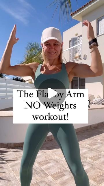 Cara Metz | The Flabby Arm No Weights Workout! 🔥  Are you a beginner or don’t have any hand weights but still want to tone your arms? Try this! ... | Instagram Body Weight Arms Workout, No Weights Arm Exercises, Arm Slimmer Workout At Home, No Weights Arm Workout, Arm Exercises No Weights, Batwings Workout Flabby Arms, Arm Circles Workout, Standing Arm Workout No Weights, Best Arm Exercises For Flabby Arms