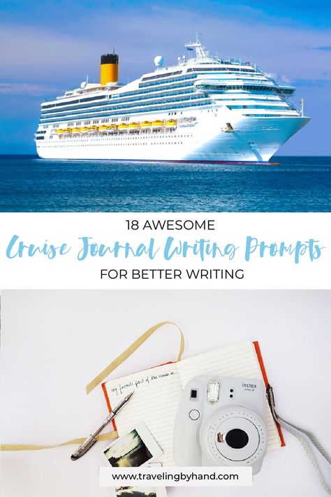 When I go on a cruise I am always blown away with the beauty, the relaxation, the new people I meet and places I visit. It’s all so new, interesting and different from my life back home. That’s why I go! And that’s why I want to remember. To remember, I bring my travel journal.  I came with these cruise journal writing prompts to have interesting journal entries to go back to for years to come. #traveljournal #cruisejournal #travel Cruise Journal, Travel Journal Prompts, My Travel Journal, Better Writing, Travel Journals, When I Go, Journal Writing Prompts, Cool Writing, Cruise Travel