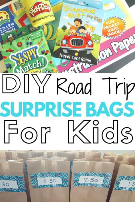 Road Trip Busy Bags, Road Trip Goodie Bags, Road Trip Bag, Kids Travel Activities, Goodie Bags For Kids, Are We There Yet, Road Trip Activities, Bags For Kids, Road Trip Snacks