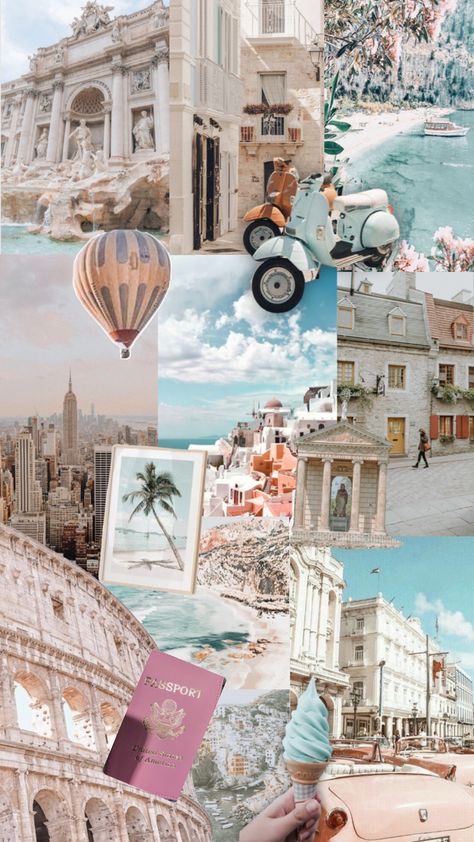 Ipad Wallpaper Travel, Eugenia Rodriguez, Travel Aesthetic Wallpaper, Iphone Wallpaper Travel, Tea Cottage, Energy Aesthetic, Aesthetic Shuffles, Italian Aesthetic, Travel Collage