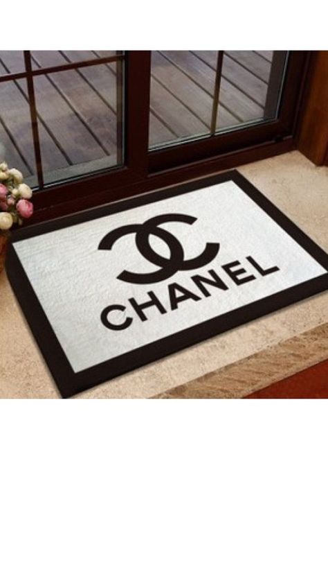 Find this Pin and more on Coco Chanel Inspired Rooms. Chanel Bathroom, Chanel Inspired Room, Black Rug Bedroom, Chanel Bedroom, Chanel Room, Dior Parfum, Chanel Decor, Chanel Inspired, Black Bedroom