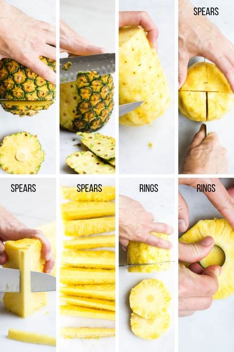 How To Eat Pineapple, How To Cut Pineapple, How To Cut A Pineapple, Pineapple Platter, Pineapple Spears, Kitchen Vocabulary, Cut A Pineapple, Homemade Pinata, Fruit Platters