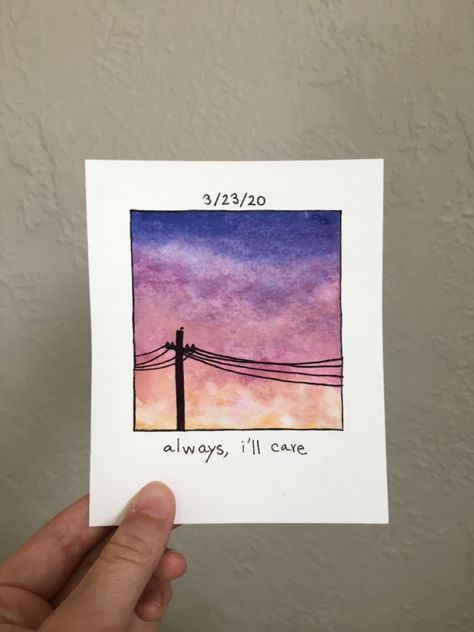 #polaroid #polaroidart #watercolor #art #sunset #music #aesthetic Polaroid Drawing Ideas, Polaroid Drawing, Jeremy Zucker, Watercolor Paintings For Beginners, Cute Canvas Paintings, Watercolor Sunset, Watercolor Paintings Easy, Art Painting Gallery, 수채화 그림