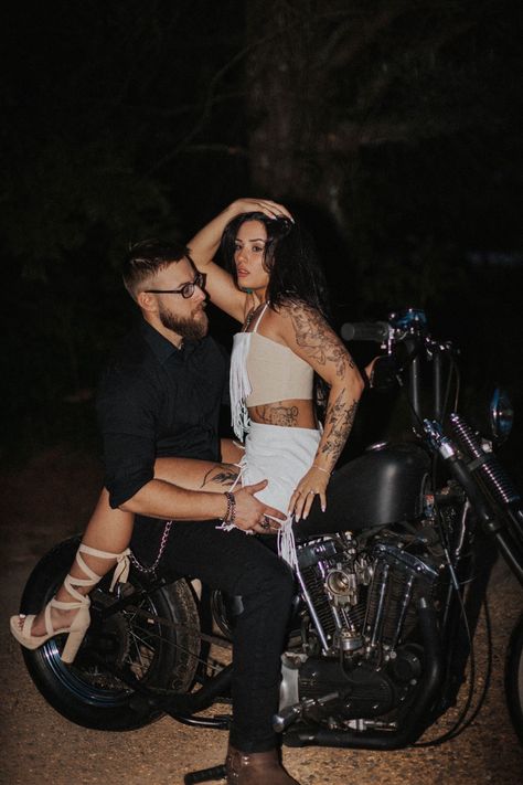 Motorcycle Couple Aesthetic, Motorcycle Couple Photography, Harley Couple, Adirondack Wedding, Motorcycle Wedding, Adirondacks Wedding, Bike Couple, Biker Couple, Motorcycle Couple