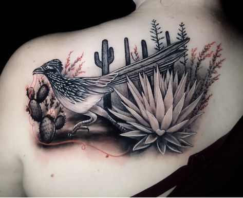 New Mexico Sleeve Tattoo, Desert Leg Sleeve Tattoo, Southwest Tattoo Ideas, Southwestern Tattoos For Women, Arizona Themed Tattoos, New Mexico Tattoos, Desert Tattoo Sleeve, Cactus Tattoo Sleeve, New Mexico Tattoo Ideas