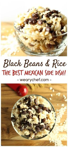 Easy Black Beans, Black Beans And Rice Recipe, Mexican Side, Mexican Side Dishes, Black Beans And Rice, Black Bean Recipes, Rice Side Dishes, Beans And Rice, Diced Chicken