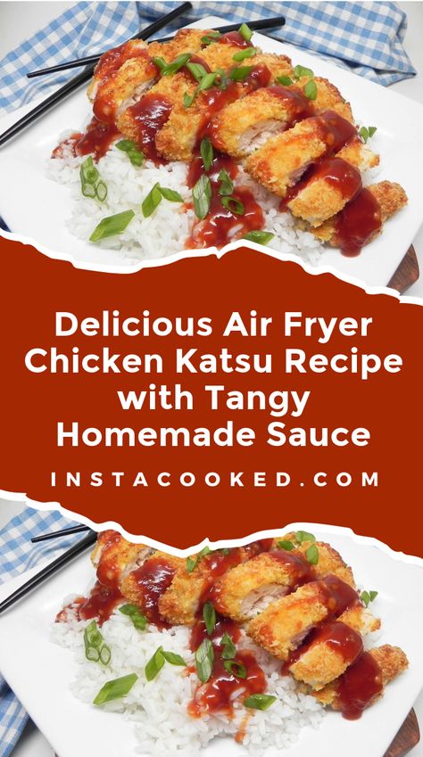 Discover how to make the perfect Air Fryer Chicken Katsu, crispy and juicy, served with a tangy homemade katsu sauce. Easy and quick recipe with a burst of flavor! Chicken Katsu Air Fryer, Air Fryer Chicken Katsu, Jackfruit Vegan Recipes, Chicken Katsu Recipe, Strawberry Muffins Healthy, Katsu Sauce, Chicken Katsu Recipes, Katsu Recipes, Lunch Sides