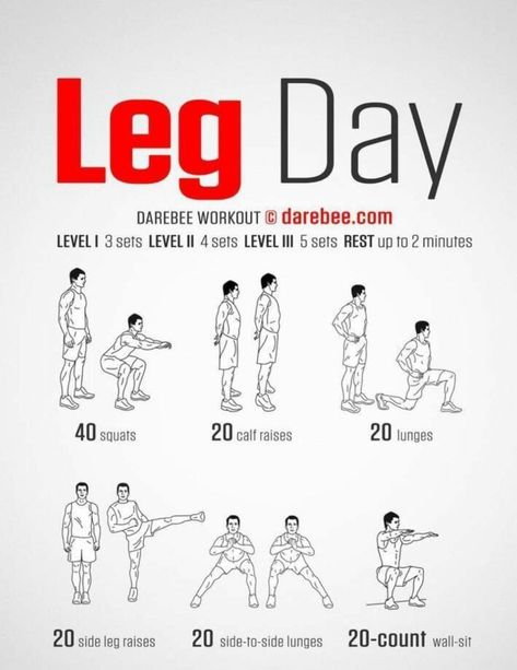 Rest Up, Wall Sits, Side Lunges, Calf Raises, Leg Raises, Workout Routine