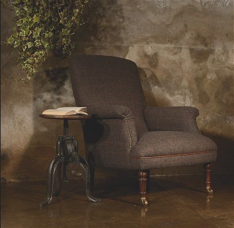 Tetrad Dalmore Harris Tweed - Chair | Barrow Clark Furnishers Tweed Chair, Harris Tweed Fabric, Fabric Chair, Furniture Placement, Small Sofa, Environment Concept Art, Harris Tweed, Room Layout, Chair Fabric