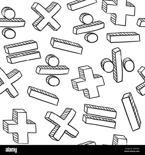 Download this stock vector: Seamless math symbols vector background - DN04ND from Alamy's library of millions of high resolution stock photos, illustrations and vectors. Math Doodles, Math Drawing, Education Background, Math Symbols, Math Education, Free Art Prints, Book Drawing, Background Texture, Elementary Education