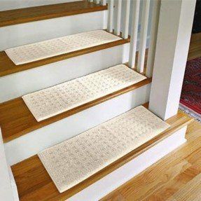 Carpet treads for wood stairs Carpet Treads, Hardwood Stairs, Carpet Stair Treads, Wood Steps, Wood Stairs, Wooden Stairs, Best Carpet, Carpet Stairs, Stair Treads