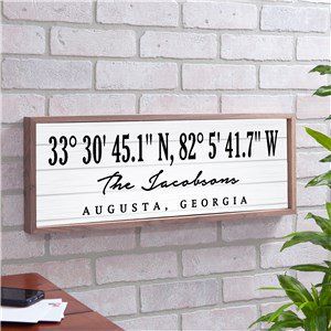 Coordinates Sign, Farmhouse Projects, Coordinates Decor, Coordinates Gift, Latitude And Longitude, White Wood Wall, Texas House, Word Art Design, Gifts Personalized