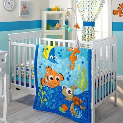 Disney Crib Bedding, Finding Nemo Nursery, Nemo Nursery, Finding Nemo Baby, Nemo Baby, Crib Liners, Baby Crib Sets, Baby Boy Bedroom, Disney Nursery