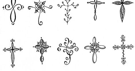 About a year ago or so ago I was asked to help a customer design a small cross that would later be used as a tattoo. This inspired me to com... Silhouette Projects Beginner, Baby Owl Tattoos, Celtic Cross Tattoo, Charm Bracelet Tattoo, Feminine Cross Tattoo, Mandala Cross, 16th Wedding Anniversary, Celtic Cross Tattoos, Cross Tattoos For Women