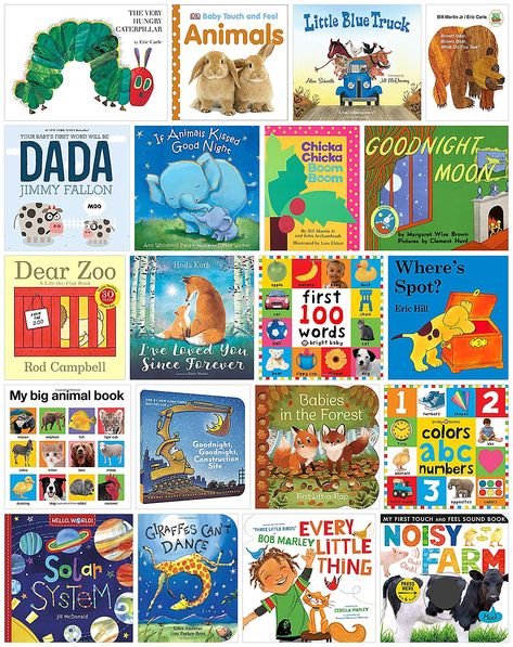 Books For Newborns, Infant Books To Read, Pictures With Books, Infant Books, Books For Infants, Best Books For Toddlers, Nursery Books, Must Have Books, Baby Library