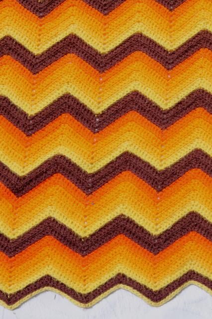 70s groovy crochet blankets, chevron stripes ripple afghans, vintage earth tones harvest colors Vintage Blanket Crochet Pattern, Crochet 70s Pattern, 70s Earth Tones, Groovy Crochet Patterns, Crochet Vintage Blanket, Crochet Earth Tones, Crochet Patterns From The 70s, Retro Crochet Blanket Pattern, 70s Crochet Patterns