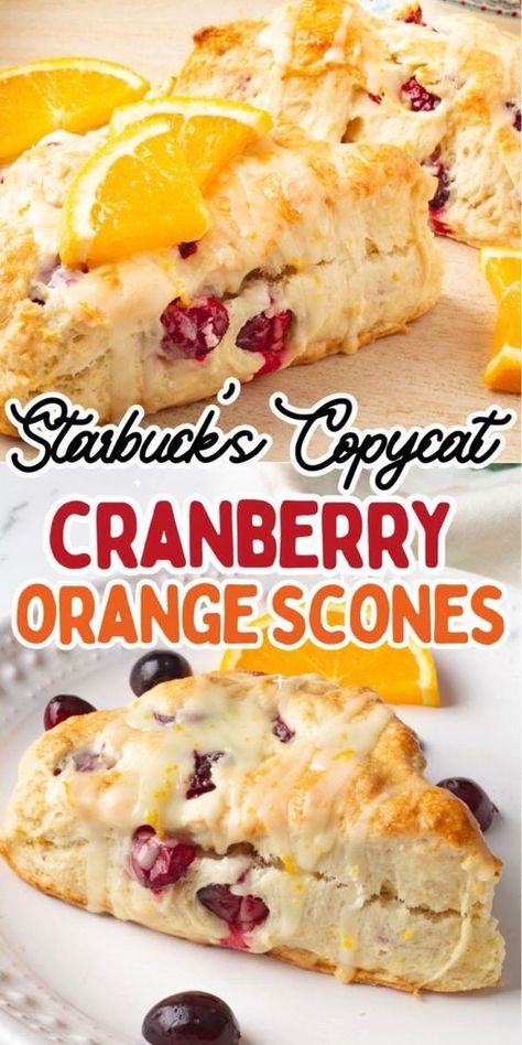 These Cranberry Orange Scones are easy to make and perfect for any occasion. You can substitute blueberries and lemon as a variation. Save this easy recipe for later and follow me for more great recipes! Cranberry Orange Scones Recipe, Sour Cream Scones, Orange Scones Recipe, Drop Scones, Cranberry Orange Scones, Cranberry Scones, Scones Recipe Easy, Cranberry Orange Muffins, Orange Scones