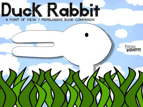 Duck Rabbit Activities, Duck Rabbit Opinion Writing, Writing In Kindergarten, Duck Rabbit, Duck Or Rabbit, Building Background, Rabbit Ideas, Elementary School Counselor, Spring School