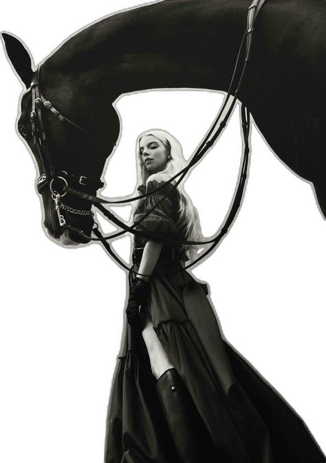 Equestrian Photoshoot, Anya Joy, Horse Fashion, Robert Mapplethorpe, Travis Fimmel, Anya Taylor Joy, Foto Art, Black Horse, Horse Photos