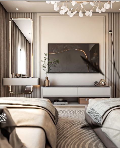 Bedroom Tv Unit With Mirror, Tv Unit With Dressing Mirror, Tv Unit In Bedroom Interior Design, Tv Unit Ideas For Bedroom, Tv Units In Bedroom, Tv Unit In Bedroom Modern, Dressing With Tv Unit, Dressing With Tv Unit Design, Classical Tv Unit Design