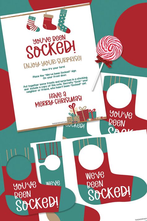 You Been Socked Christmas, You Have Been Socked, You’ve Been Socked Gift Ideas, Mug Exchange Ideas Christmas Parties, You Have Been Socked Christmas Ideas, You’ve Been Socked Ideas, Christmas Sock Exchange, Staff Gift Exchange Ideas, Sock It To Me