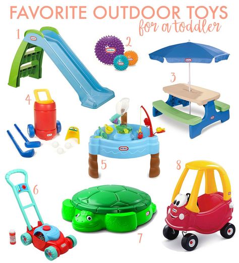 Outdoor Toys For One Year Old, Toddler Backyard, Outdoor Toddler Toys, Toddler Outdoor Toys, Outdoor Baby Toys, Toddler Outdoor Play, Kids Outdoor Toys, Best Outdoor Toys, Outdoor Toys For Toddlers