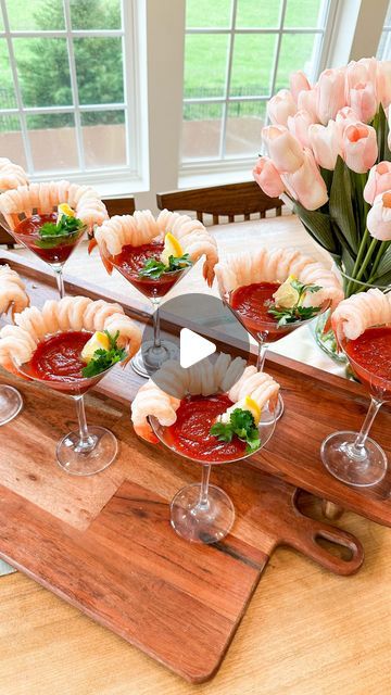 Shrimp Cocktail Display Ideas, Cocktail Shrimp Display, Shrimp Cocktail Presentation, Shrimp Cocktail Display, Samantha Bauchmann, Cocktail Display, Shrimp Cocktail Appetizers, 2024 Holidays, Charcuterie Inspiration